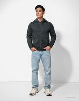 rozpinana bluza - kaptur z troczkiem - ciemny zielony