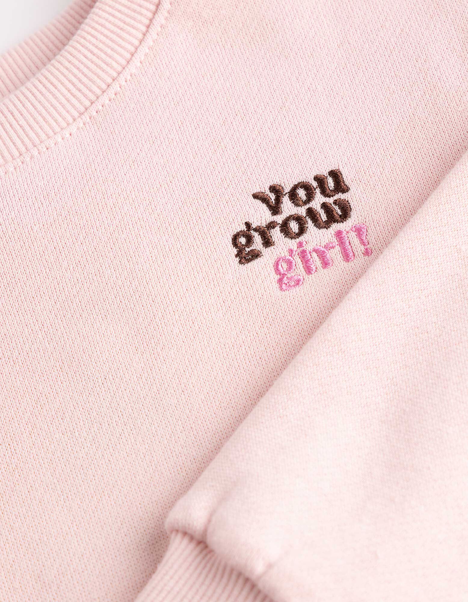 Sweat-shirt - Coton - ros&eacute; tendre 