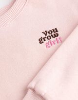 Sweat-shirt - Coton - ros&eacute; tendre 