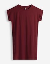 Kleid - gerade geschnitten - Dunkelrot