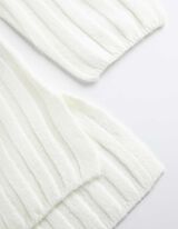 Maglione - Maglia a coste - bianco