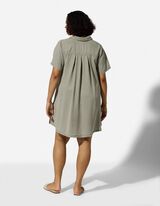 Blusenkleid - Oberschenkellang - Khaki