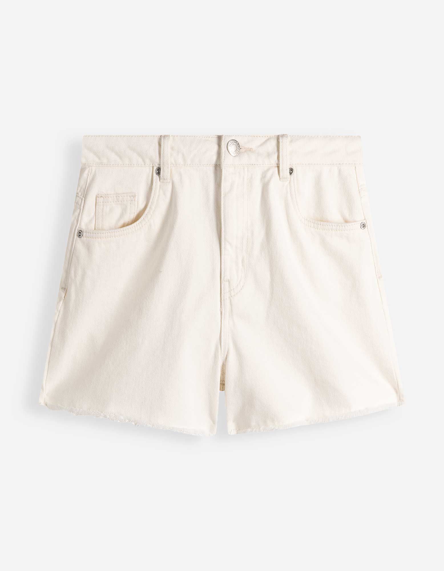 Jeansshorts - Denim - Wei&szlig;