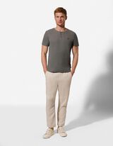 Tricou - Bandă de nasturi - Verde inchis