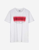 T-Shirt - Rundhals-Ausschnitt - weiß