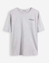 T-shirt - Dos imprim&eacute; - gris clair 