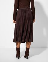 Gonna a pieghe -  Pieghe - marrone scuro