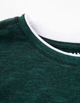 Tričko s dlh&yacute;mi ruk&aacute;vmi - Dvojvrstvov&yacute; vzhľad - tmavozelena