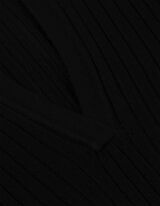 Strickshirt - Viskose-Mix - schwarz