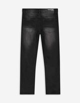 Farmernadrág - Egyenes fazon - fekete