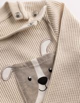 Pikkade varrukatega s&auml;rk - Vahvli struktuur - beezh