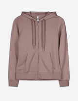 Felpa aperta - Cappuccio con coulisse - marrone