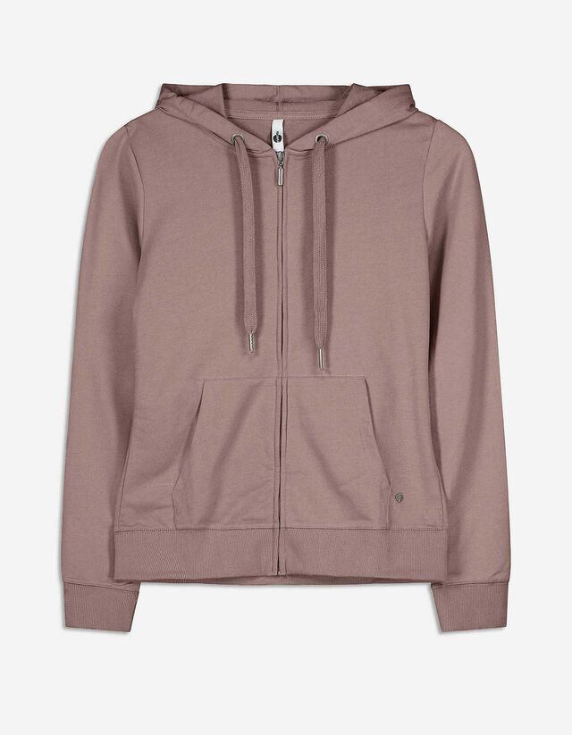 Felpa aperta - Cappuccio con coulisse - marrone