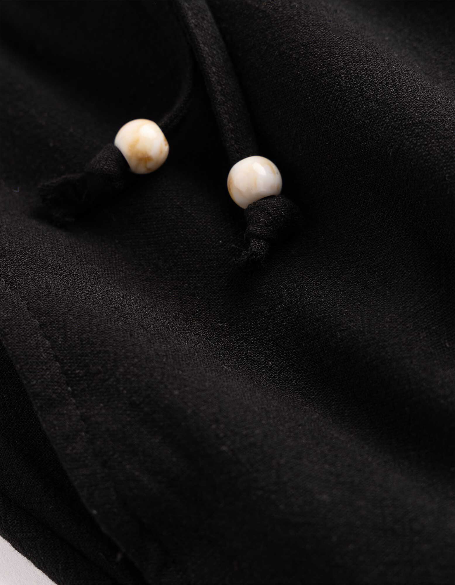 Bermuda  - Leinen-Optik - schwarz