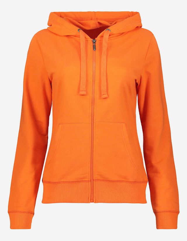 Felpa aperta - Cappuccio - arancione