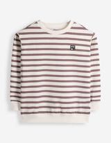 Sweatshirt - Strepen - Off-White