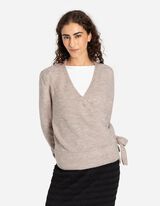 Pleteni pulover - Izgled na preklop - bez