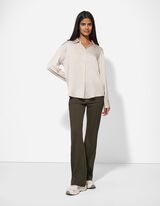 bluzka - satyna - bialy