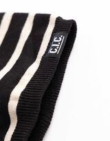 Beanie - Streifen - Schwarz