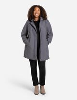 Jakna za boravak u prirodi - Poliester i najlon - tamno-siva