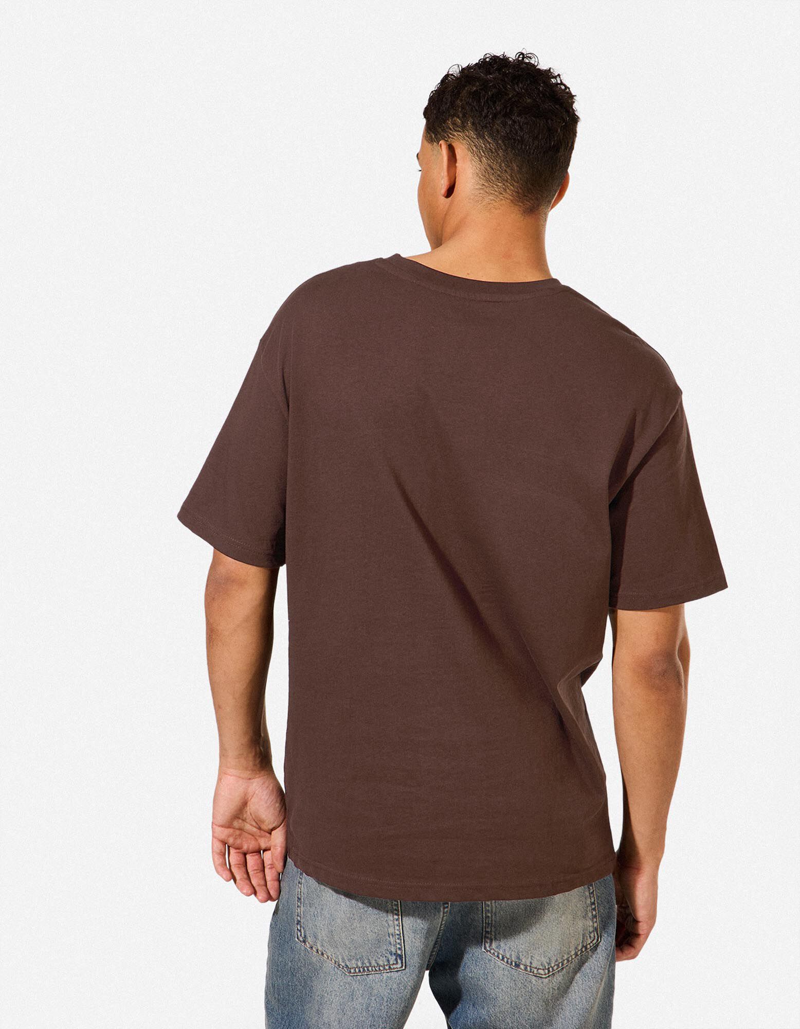 T-Shirt - Oversized Fit - Dunkelbraun
