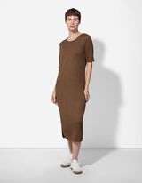 Kleid - Wadenlang - Braun