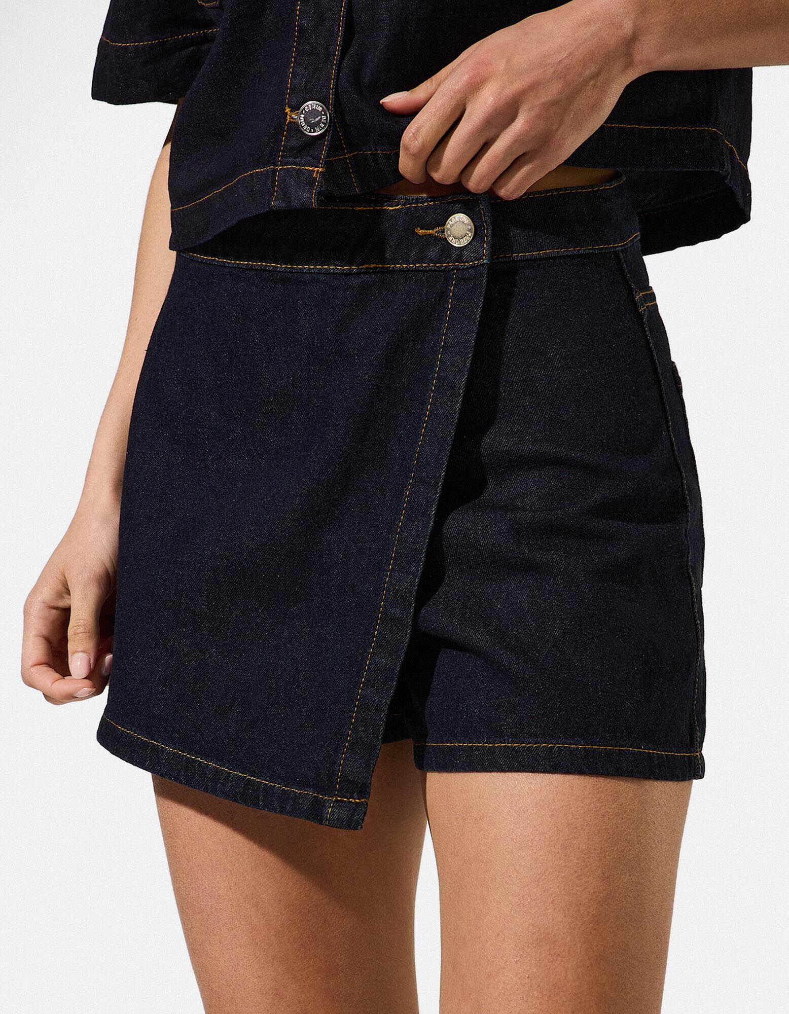 Skort - donkerblauw denim - Donkerblauw