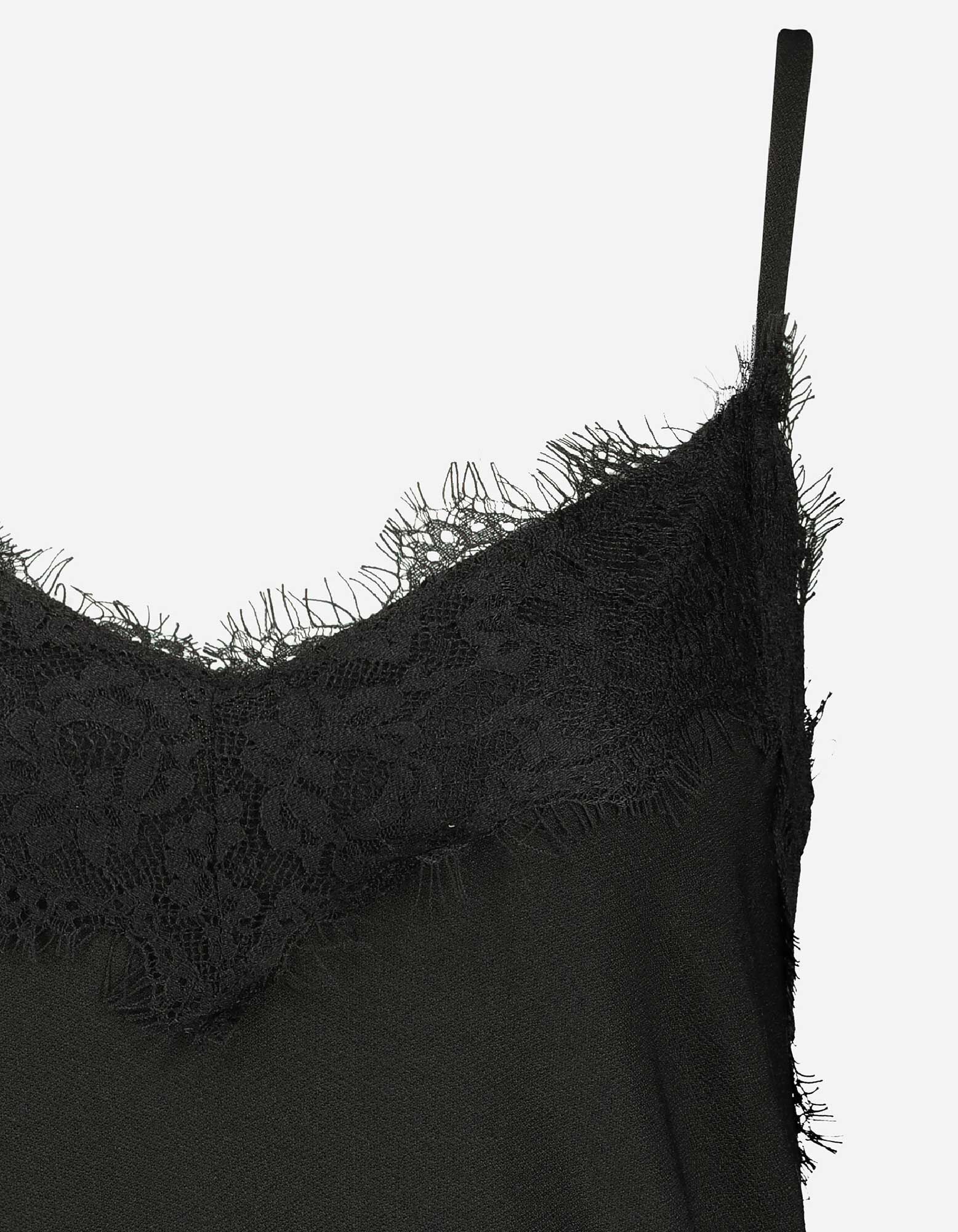 Damen Top - Spitzenbesatz 