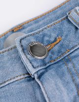 Pantaloncini di jeans - Vita alta - celeste