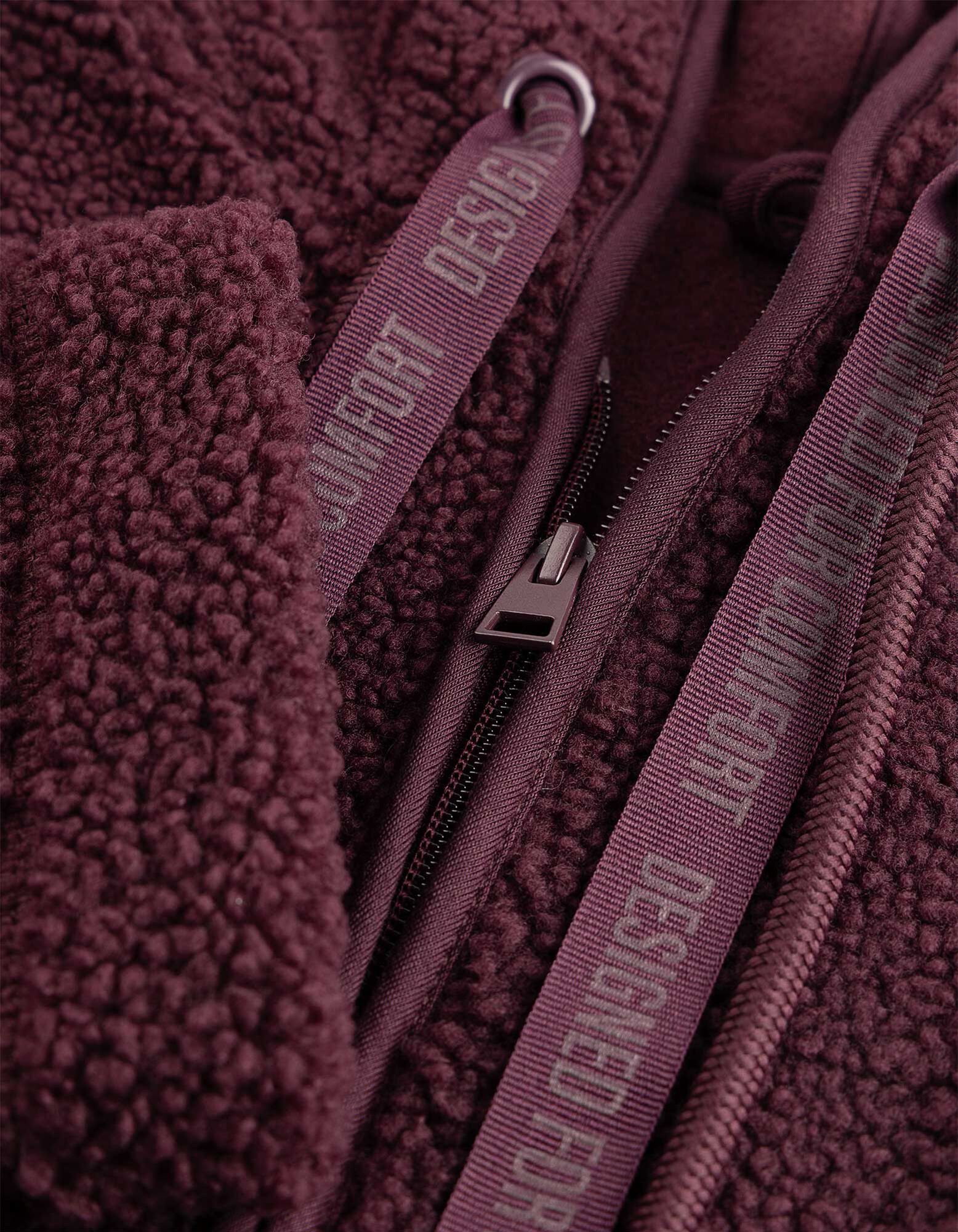 Sweatjacke - Teddyfell - Lila