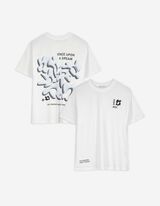 T-Shirt - Rückenprint - weiß