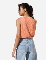 Blusentop - Allover-Print - Rot