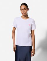 T-Shirt - Stickereien - wei&szlig;