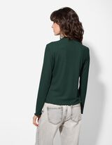 Pikkade varrukatega särk - soonikuline struktuur - roheline