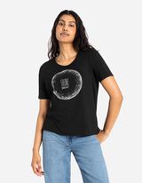 Marškinėliai - Priekinė spauda - juodas