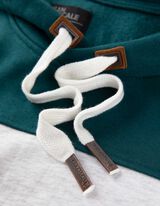 Hoodie - Color-Blocking - t&uuml;rkis