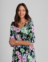 sukienka midi - LENZING™ ECOVERO™ - czarny