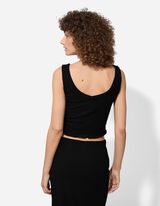 top - mieszanka wiskozowa - czarny