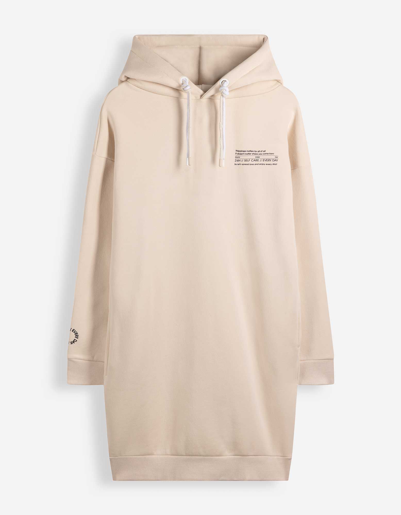 Midikleid - Sweat - Beige