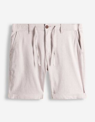 Shorts - Fixierter Beinumschlag - beige