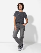 T-shirt - Sierkraaltjes - donkergrijs