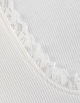 T-shirt - Scollo a cuore - bianco