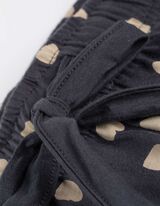 Spodnji del pižame - Potisk po celotni površini - temno siva