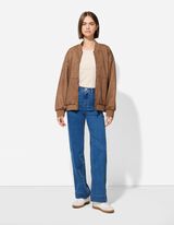 Blouson - Imitazione di camoscio - marrone