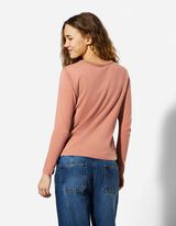 Langarmshirt - Frontprint - orange