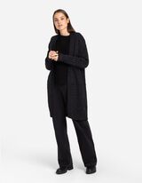 Cardigan lungo - Effetto lana - nero