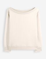 Sweatshirt - Schulterfrei - Hellgelb