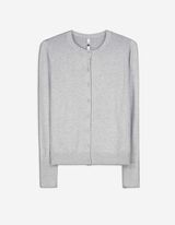 rozpinany sweter - LENZING™ ECOVERO™ - szary