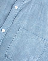 Hemd - Leinen - blau