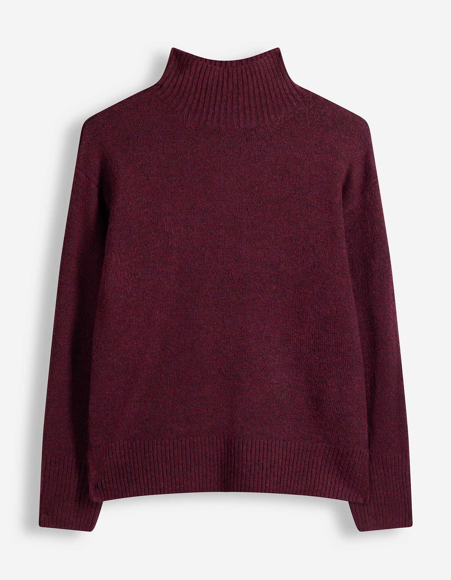 Pleten&yacute; sveter - Mockneck - Fialkov&aacute;